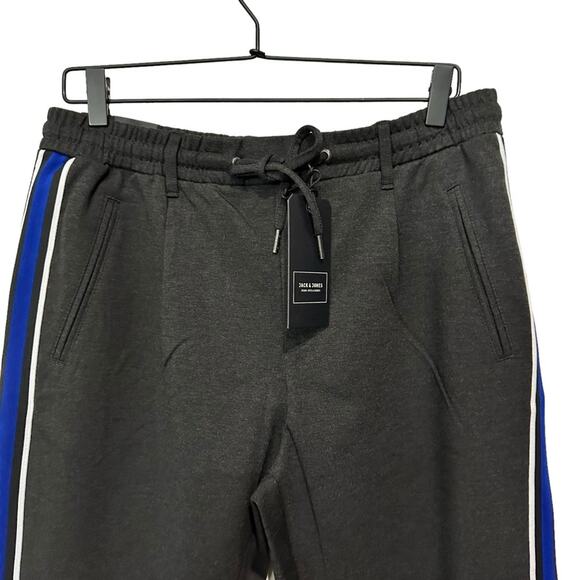 Jack & Jones Vega Jogger Dark Grey Mela Stripe size 33 length says 32 but 26.5 - Picture 3 of 9